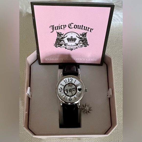 *Rare find* Vintage Juicy Couture Stainless Steel and Black Leather Strap Watch - Picture 7 of 10